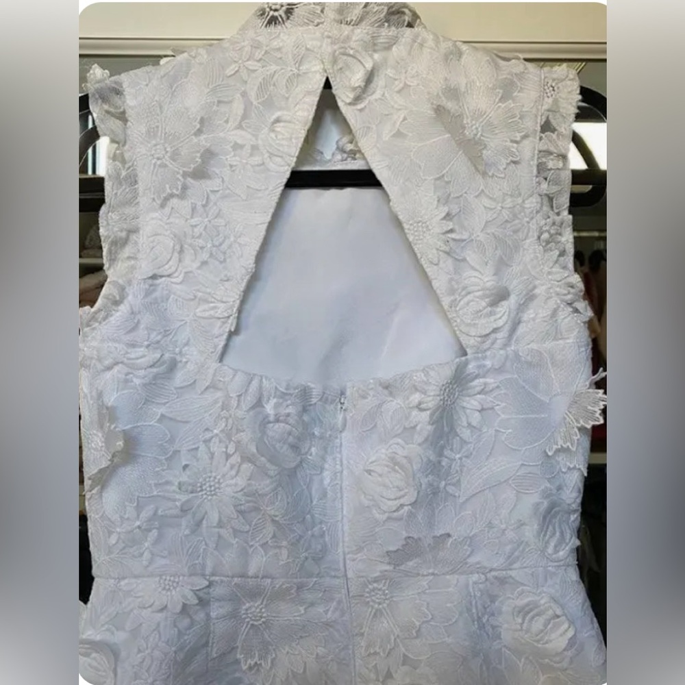 J. Crew White Floral Lace Mini Dress - Picture 4 of 9